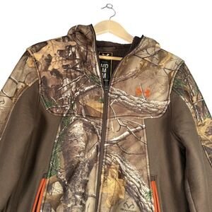 Under Armour Realtree Camo Hunting Jacket Womens M Softshell Full Zip
